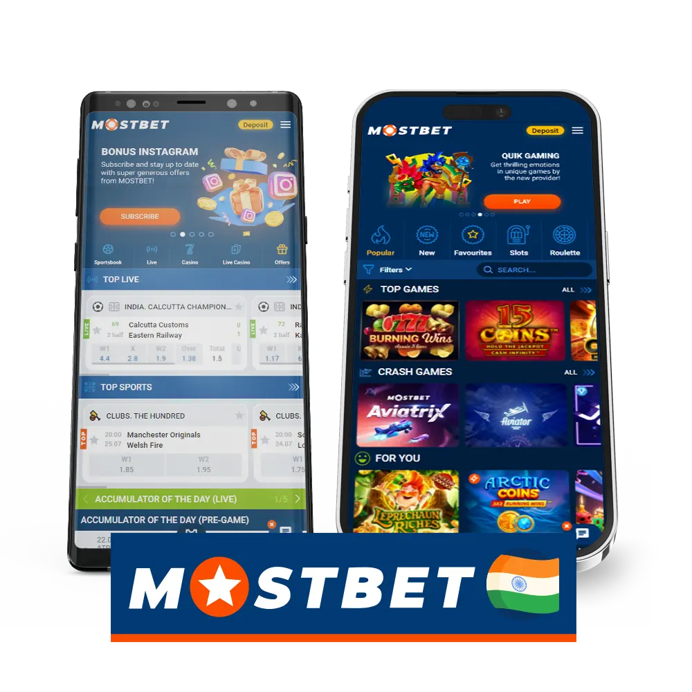 Place bets and play casino games anywhere using the Mostbet mobile app.
