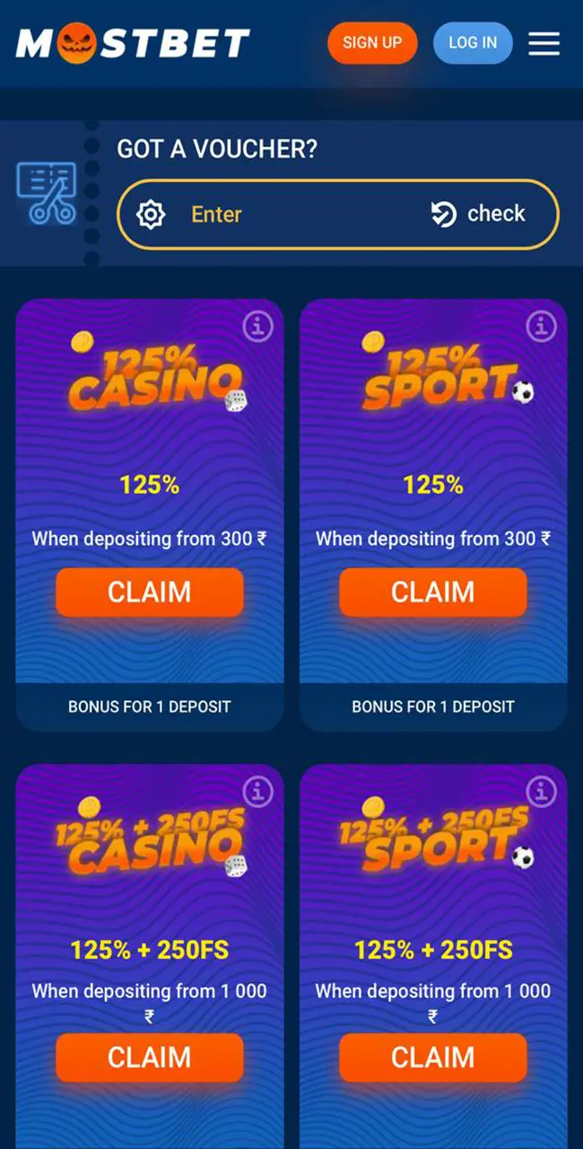 Promotions and bonuses from Mostbet Casino.