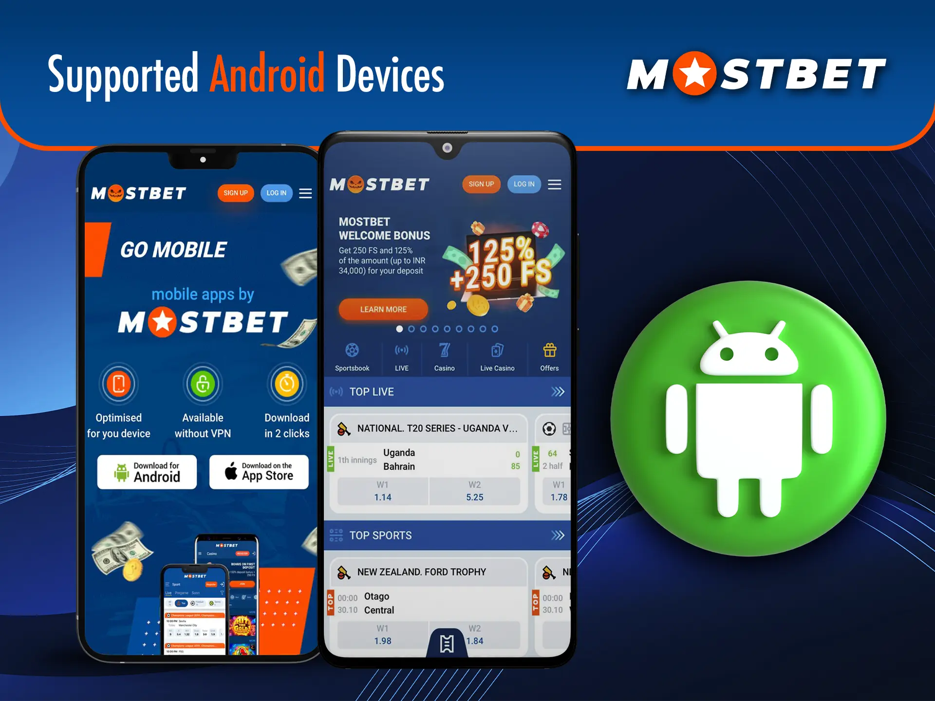 Study the detailed specifications of your device and find out if it is suitable for installing the Mostbet app.