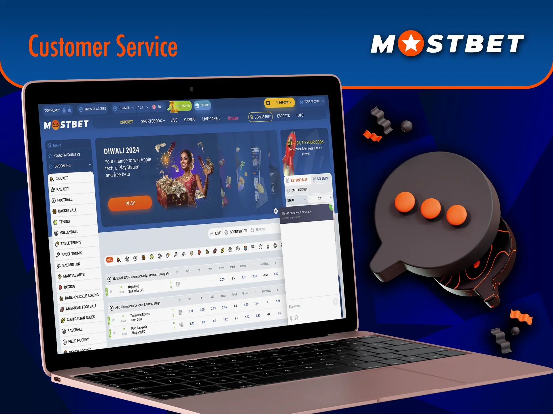 The team of professionals at Mostbet casino will always help you with questions related to the bonus programme.