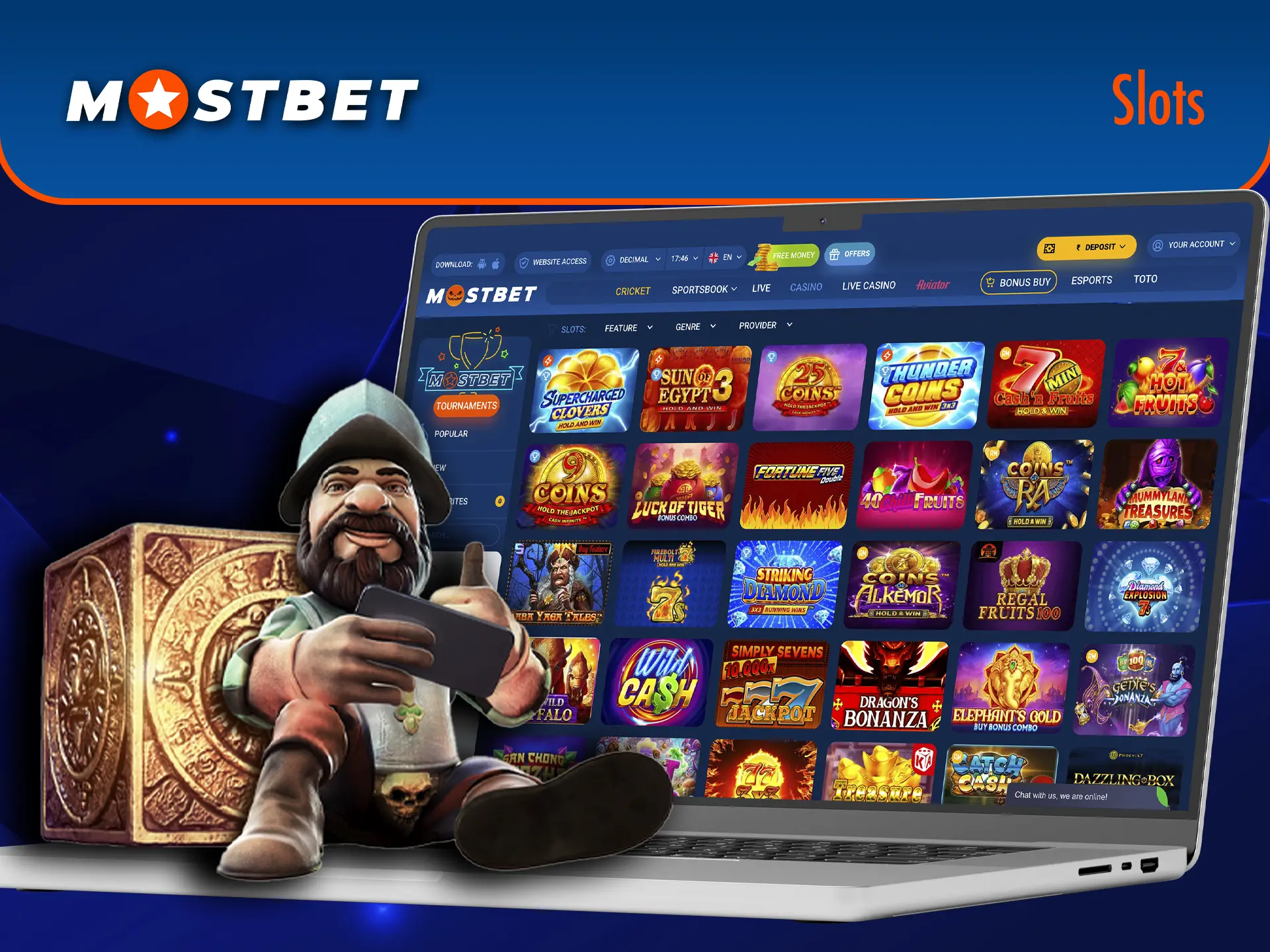 Enjoy playing the best slots from Mostbet Casino.