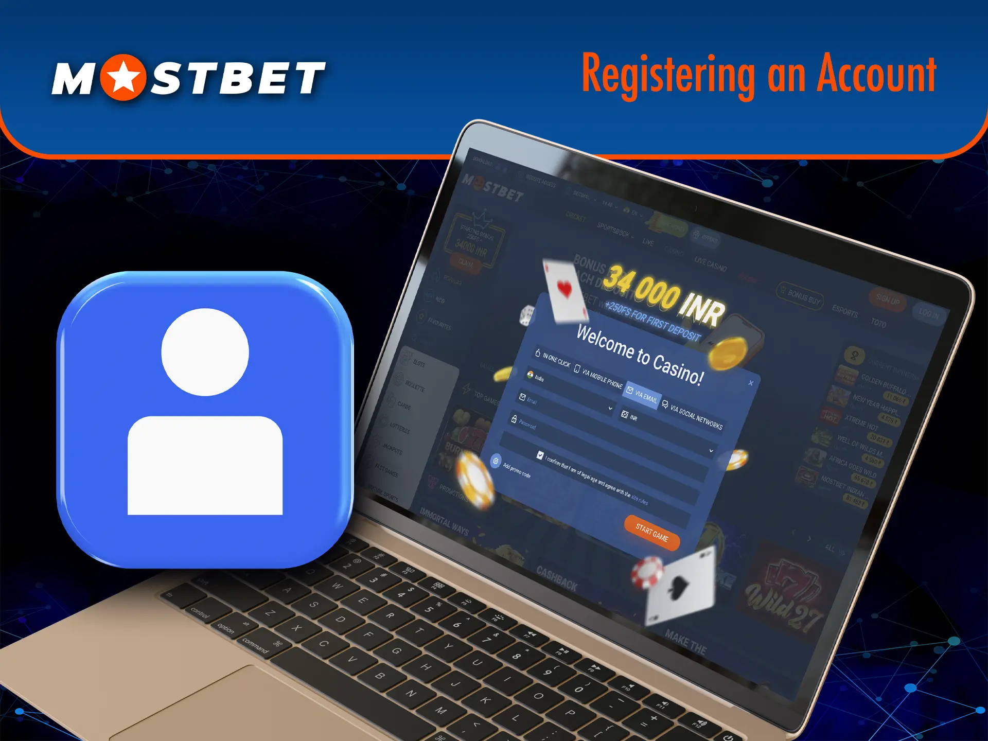 To get access to the Gates of Olympus game you need to simply register an account with Mostbet.