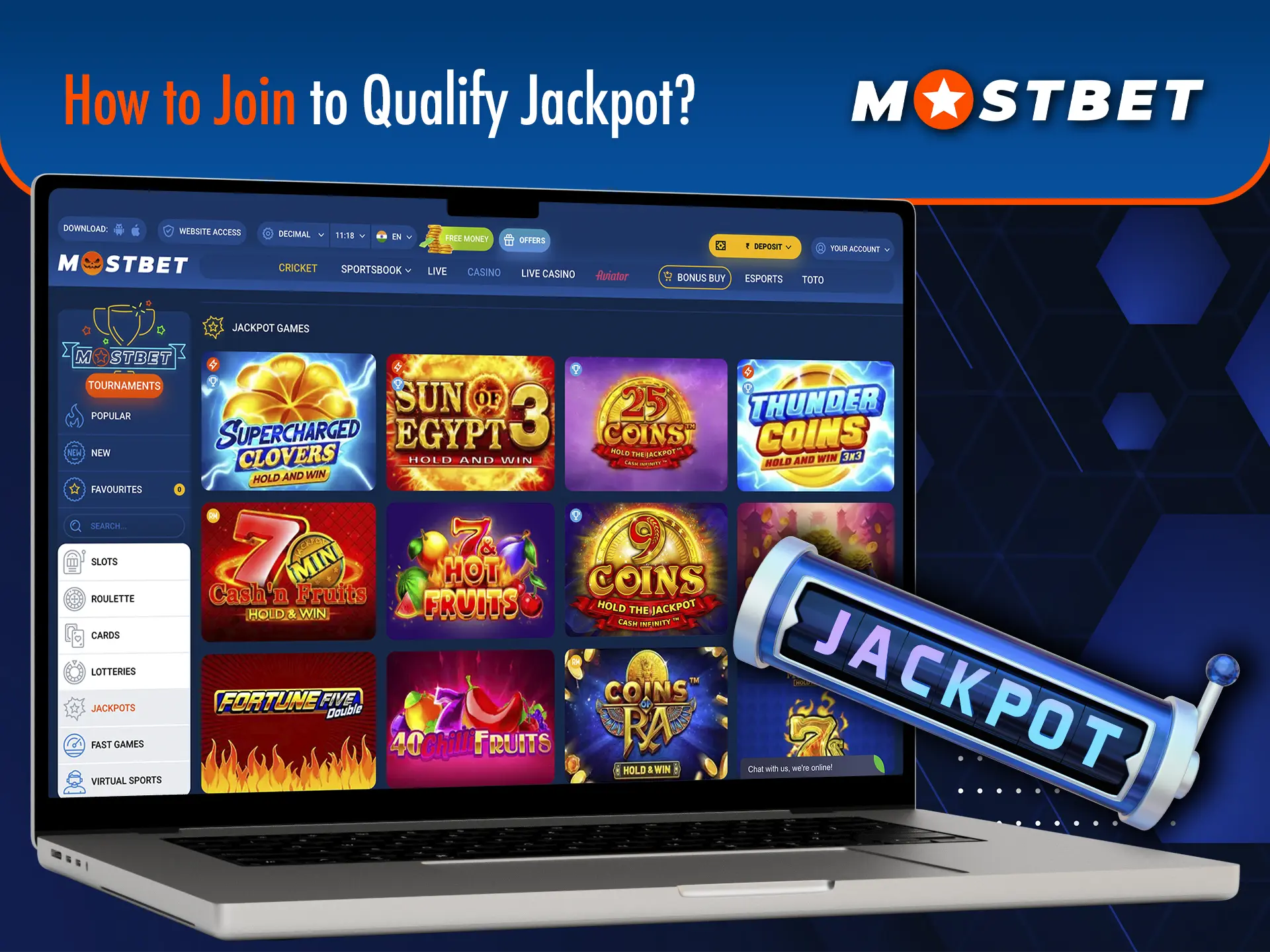 Complete a simple registration to compete for the big jackpot in games from Mostbet.