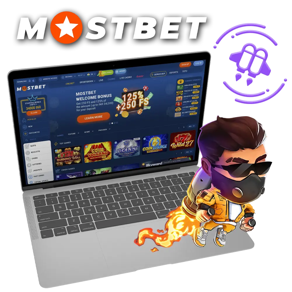 Test your luck in the Lucky Jet game from Mostbet Casino.