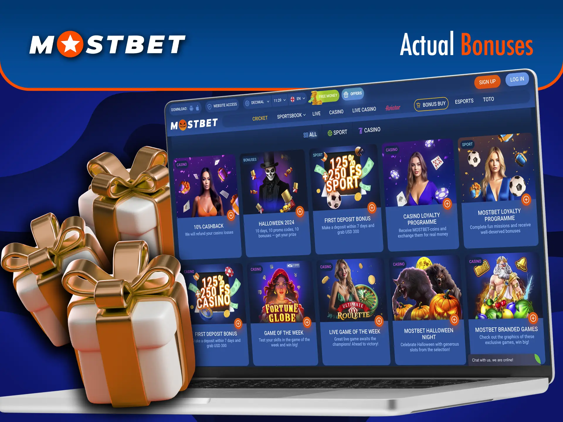 Explore the current bonuses available at Mostbet Casino.