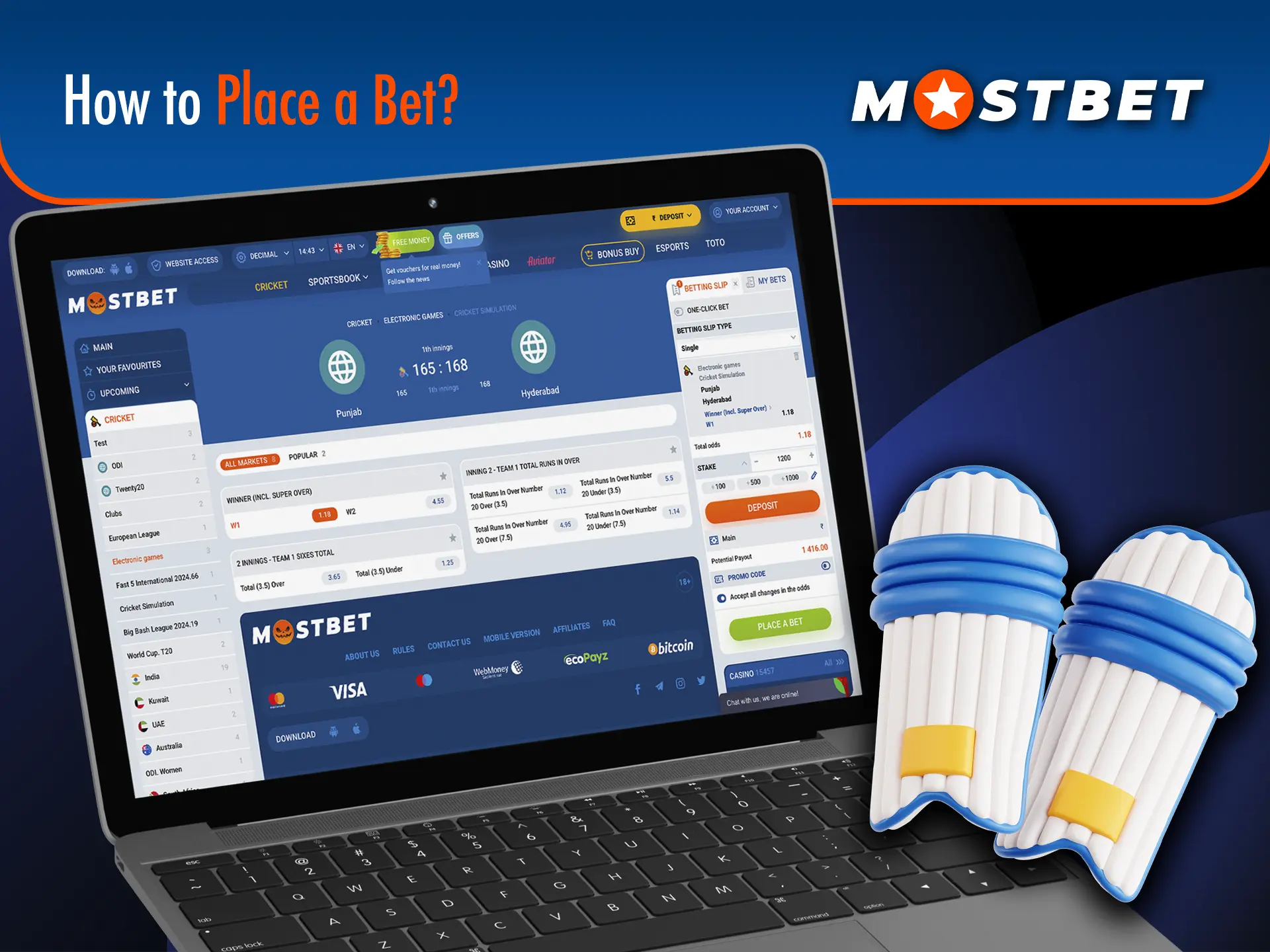 Study the odds at Mostbet and make your accurate predictions.