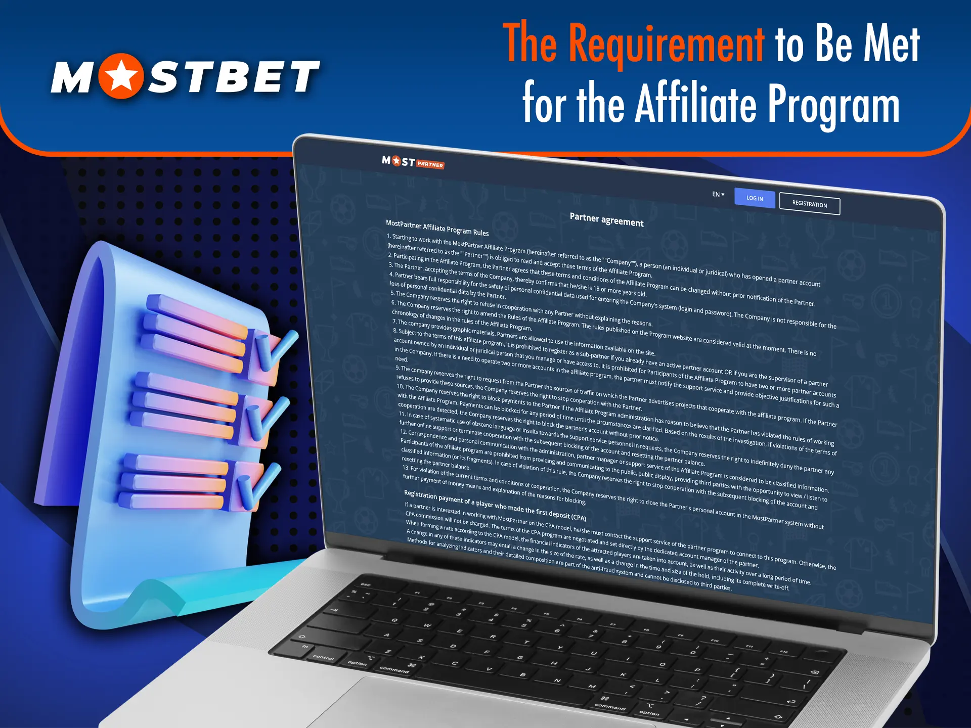 Read the terms and conditions to become a Mostbet Casino affiliate.